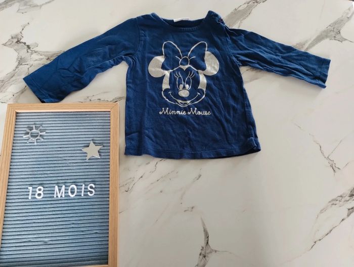 T shirt manches longues Minnie 18 mois
