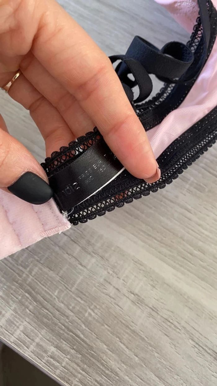 Soutien gorge undiz rose et noir - photo numéro 3