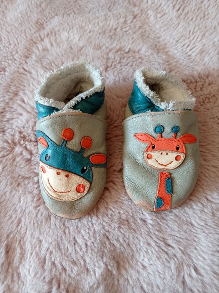 Chaussons cuir fourrés p.22