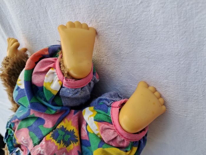 Kiki monchhichi ours en peluche zapf création puschel wuschel Hauteur 26 cm ancien vintage - photo numéro 8