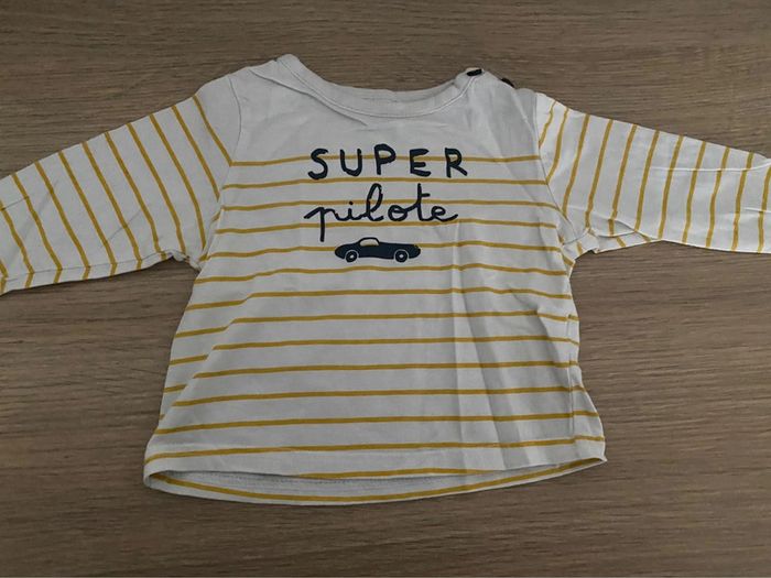 Lot 5 t-shirts manches longues 6 mois - photo numéro 8