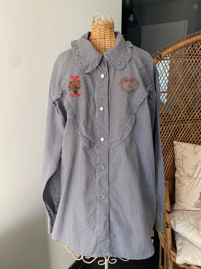 Chemise Ventilo La Colline vichy noir et blanc taille M - photo numéro 7