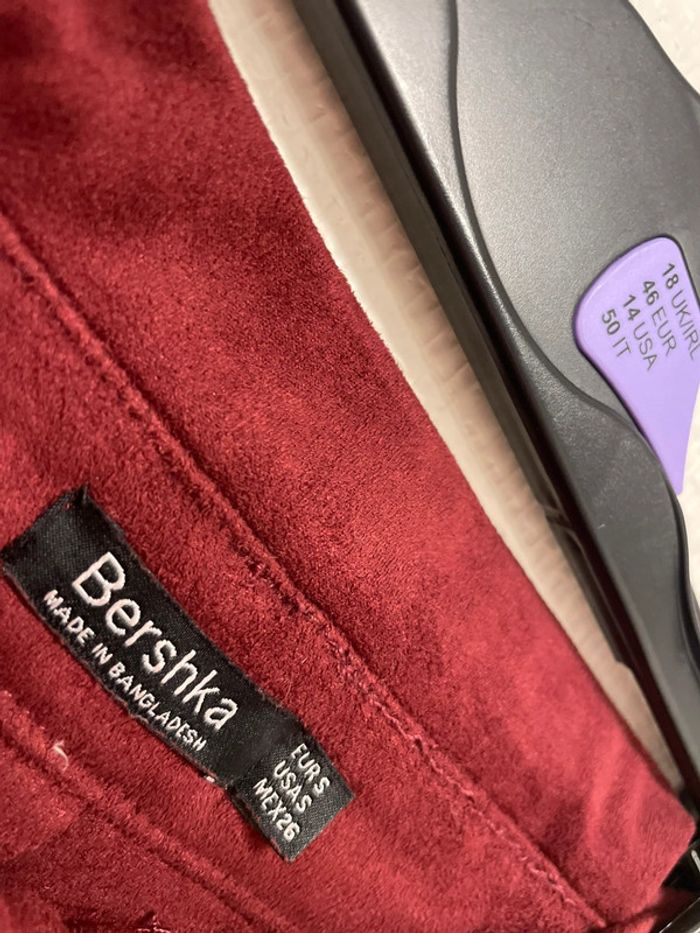 jupe bordeaux femme bershka - photo numéro 3