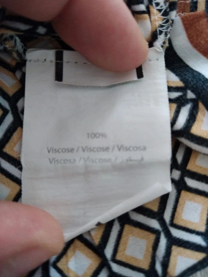 Blouse manches 3quart cache cache moutarde a carreaux taille 36 - photo numéro 6