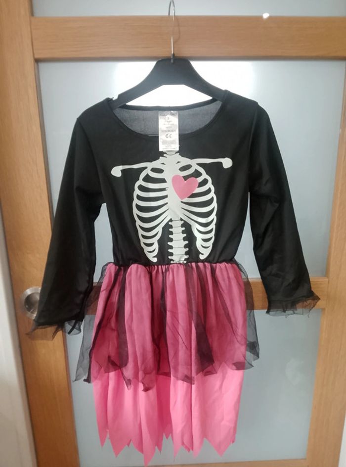 Déguisement halloween neuf - Robe squelette - Fille - 7/8 ans - photo numéro 6