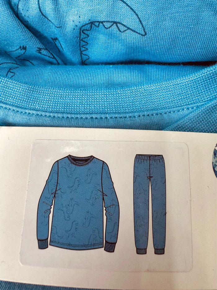 Taille 3-4 ans set de 2 pyjamas 2 pièces coton fin garçon Tex menthe bleu Neufs 💙 - photo numéro 4