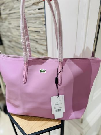 Sac lacoste violet rose pastel jamais porter 