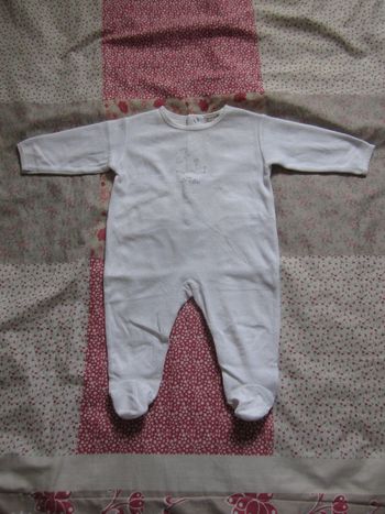 Pyjama velours blanc 6 mois