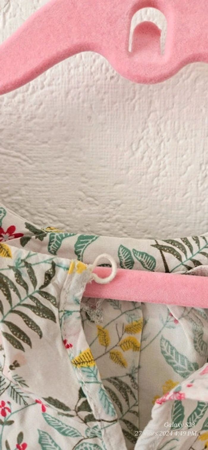 Ensemble jupe en jean et blouse fleurie 6/8A tao - photo numéro 9