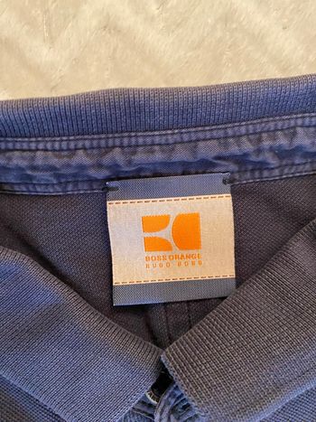 Polo manches longues Hugo Boss Orange bleu délavé vintage - Taille XL (44/46)