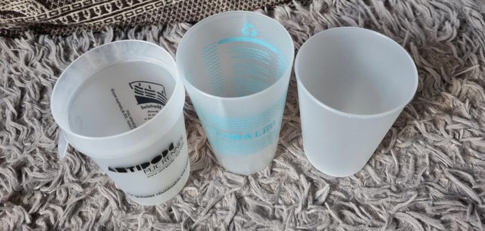 Lot 3 Verres en plastique 30cl publicitaire - photo numéro 2