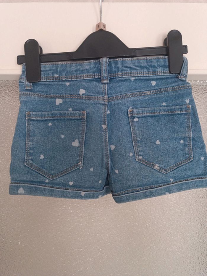 Short en jean coeur blanc 8 ans - photo numéro 3