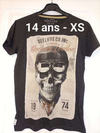 Tee-shirt noir crâne XS deeluxe co.inc