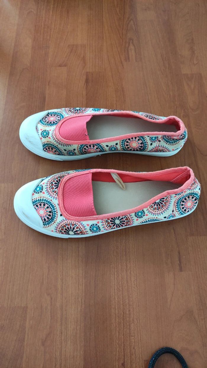 Ballerines tissu à motifs pointure 35 - photo numéro 4