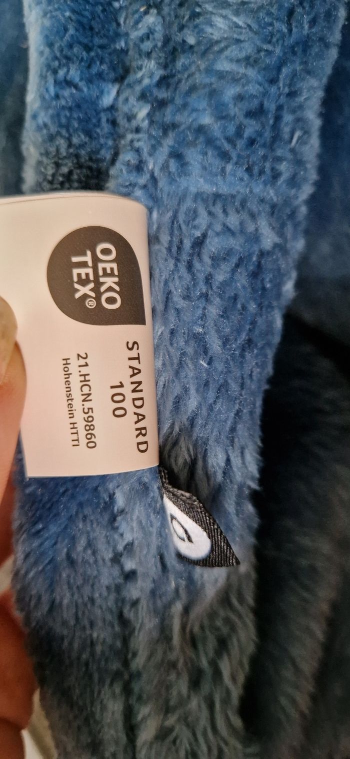 Plaid atmosphera bleu égéen 180x130 jamais servi - photo numéro 4