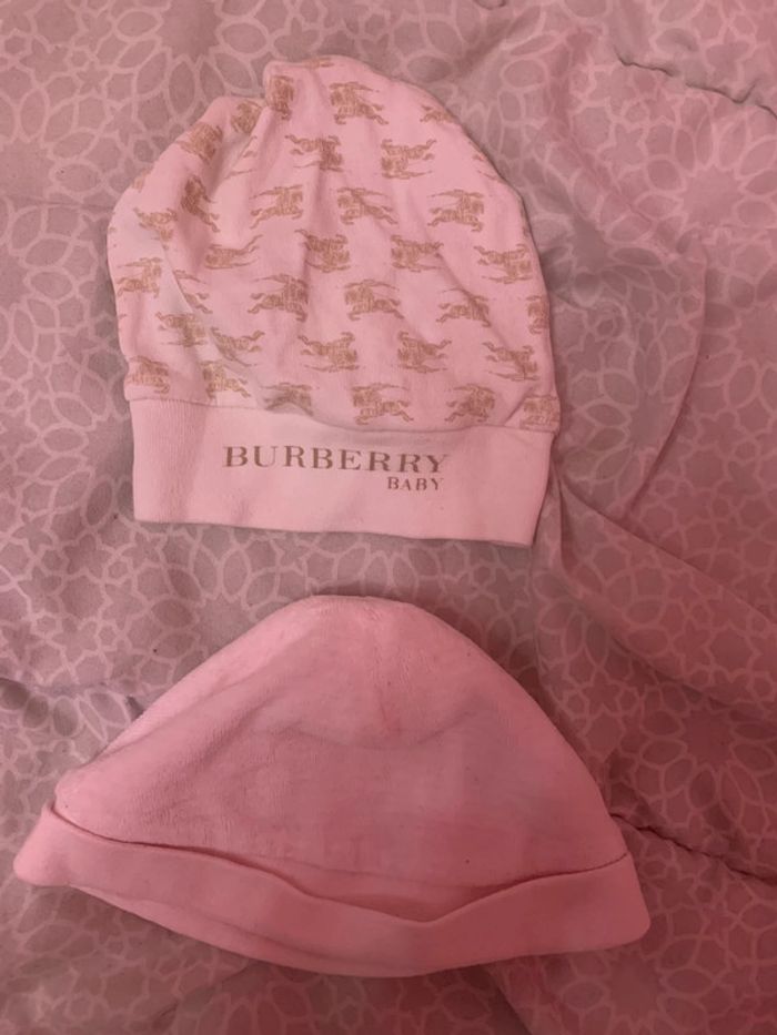 Lot de 2 bonnet naissance.