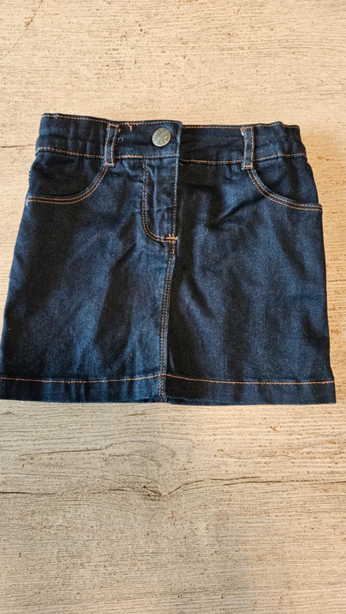 Jupe en jean s bleu foncé, ajustable à la taille,JBC, 6 ans, neuve - photo numéro 3