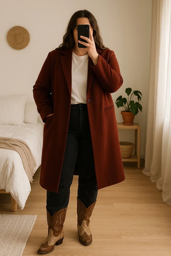 Manteau bordeaux Claudie Pierlot – Neuf avec étiquette – Taille XL