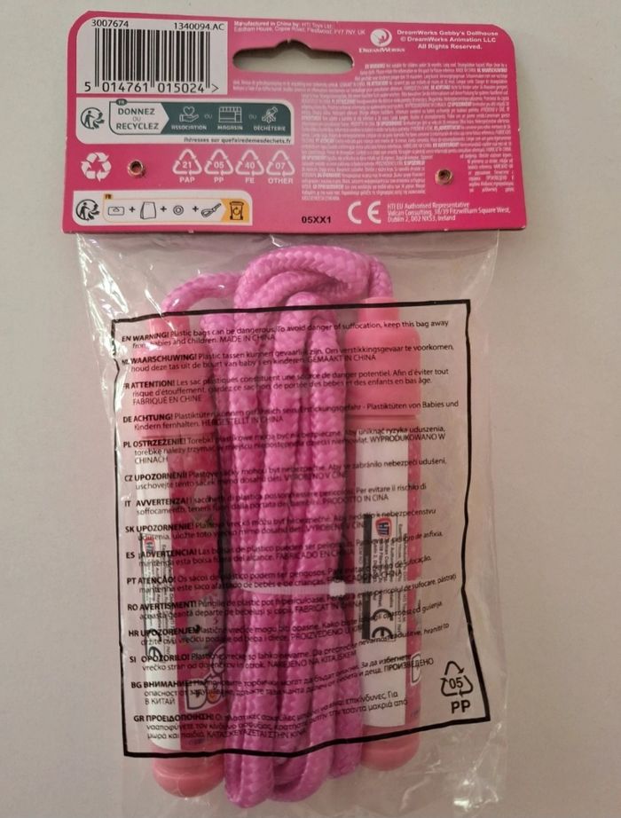 Corde à sauter rose Gabby neuve dans l'emballage - photo numéro 2