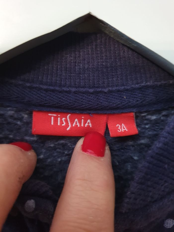 Gilet bleu marine et blanc - photo numéro 2