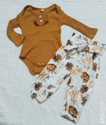 Ensemble body pantalon fluide fleurs