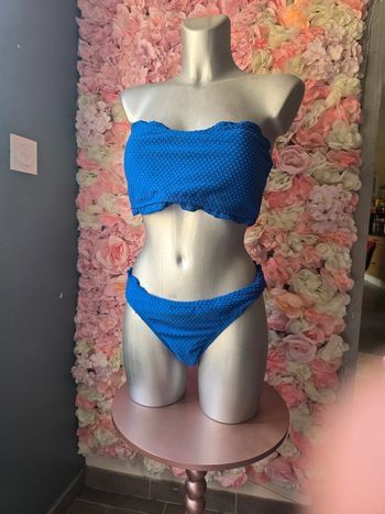 Bikini bandeau sublime bleu taille L