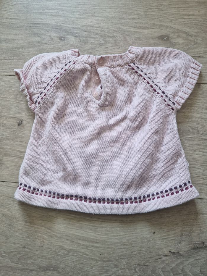 Pull manches courtes bébé fille Obaibi 12 mois - photo numéro 3