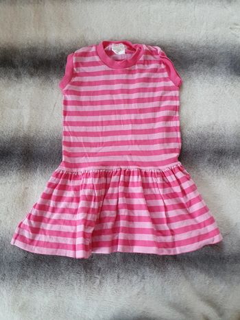Robe rayé rose été  12 mois