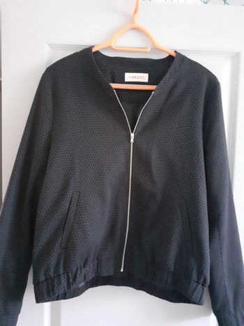Veste zippée femme bleu marine à motifs taille 42