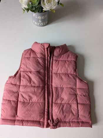 Doudoune sans manches  18 mois bébé fille tiss