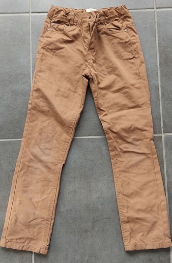 Pantalon couleur Camel ajustable 9 ans