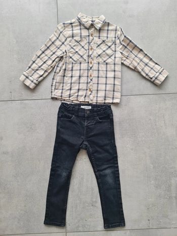 Ensemble chemise manche longue et pantalon jean 3 ans