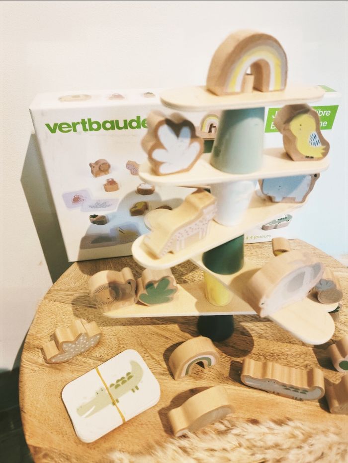 🦉Jeu d'équilibre animaux de la savane en bois marque Vertbaudet - photo numéro 3