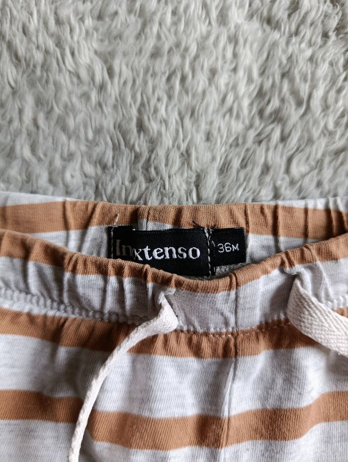 lot 2 shorts bébé 36 mois coton été marron - photo numéro 3