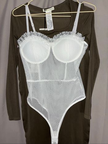Body blanc écru ajouré M/L