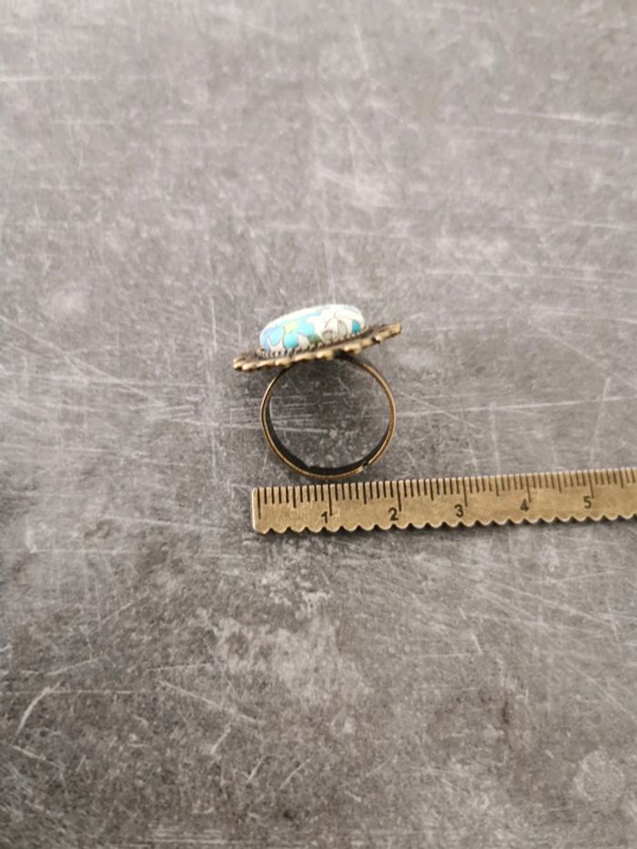 Bague réglable tissu neuve - photo numéro 3