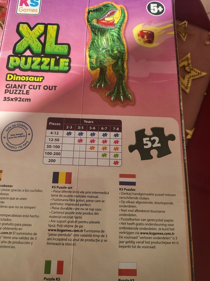 XL puzzle dinosaur ( dinosaure) 🦖  52 35x92cm - photo numéro 4