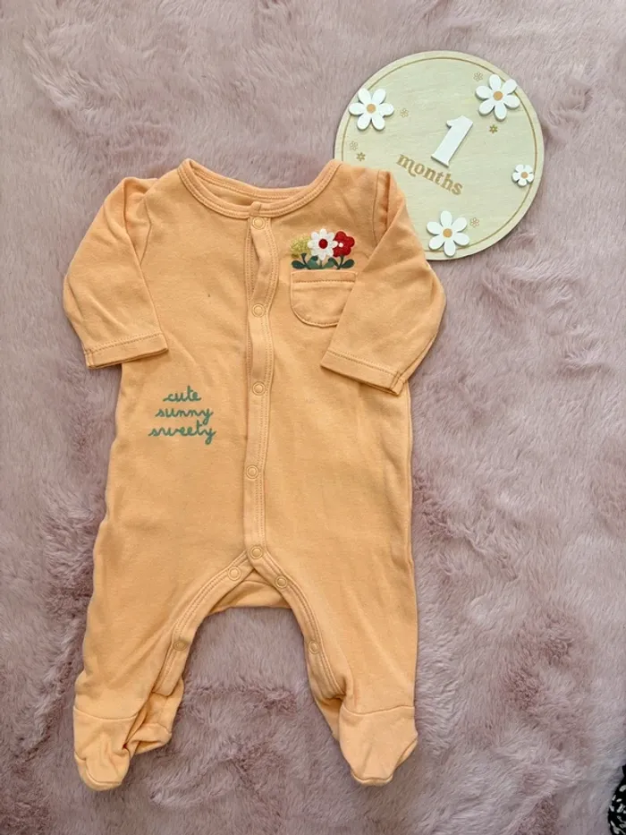 Pyjama été fleurs 1 mois