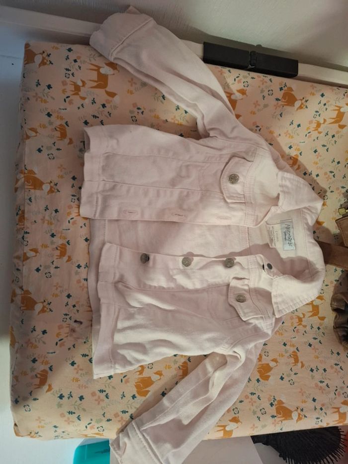 Veste en jeans rose claire 2 ans enfant