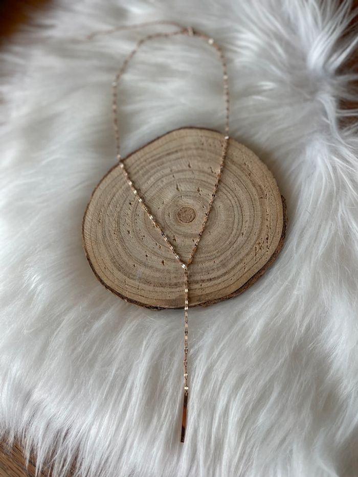 Collier chaine or rose inox