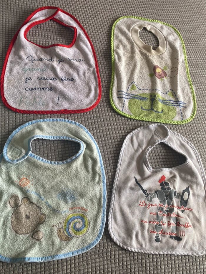 Lot grands bavoirs bébé enfant - photo numéro 2