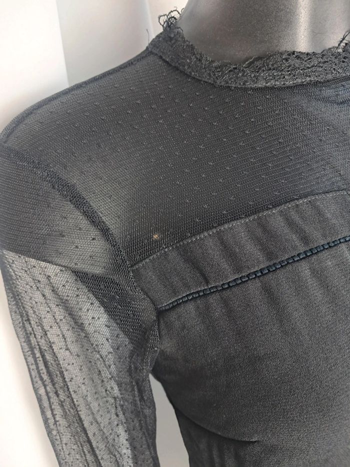 One step haut blouse noir dentelle T.36 - photo numéro 6