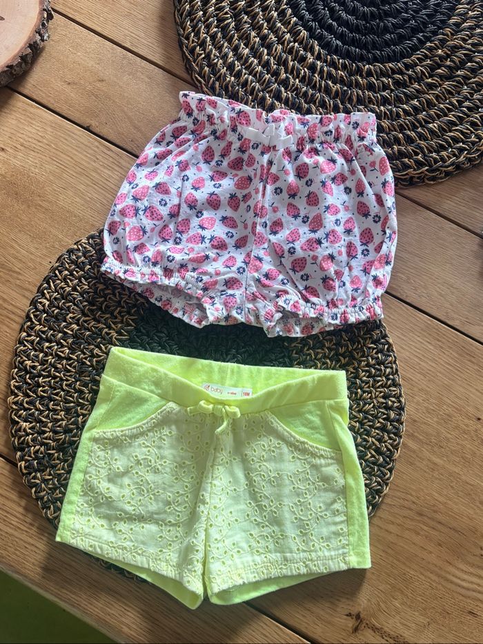 Lot 2 shorts bébé
