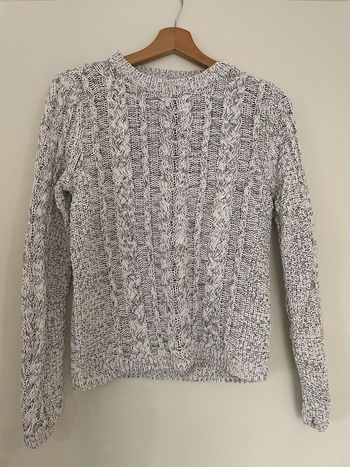 Pull blanc et gris