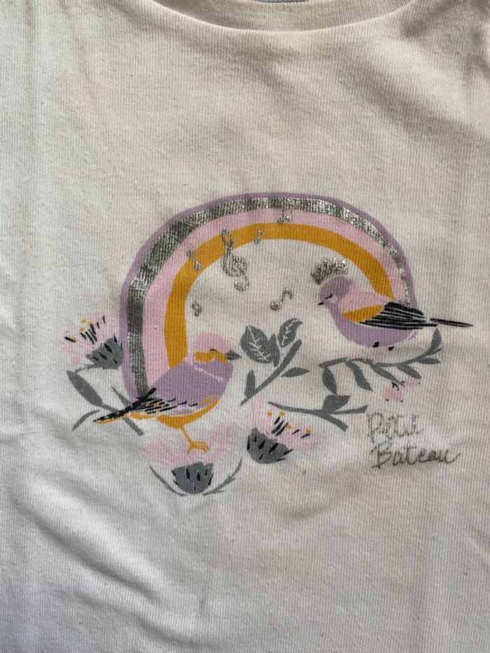 Lot de deux t shirts manches courtes tricot de peau petit bateau - photo numéro 4