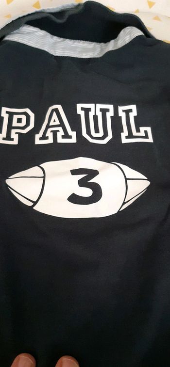 Polo du rugby manches longues 8 ans marqué  PAUL au dos