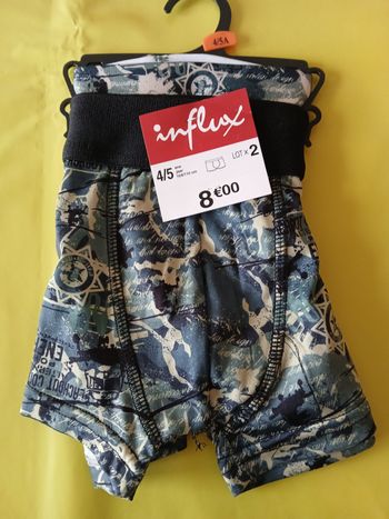 lot de deux boxers garcon 4/5 ans