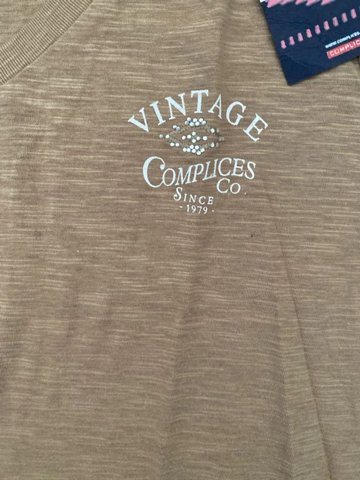 Tee shirt T-shirt Complices taille 46 mais plus 44 Neuf - photo numéro 4