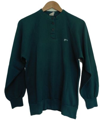 Sweat Vert Bouteille. Go On. Polyester. Coton. Taille 40
