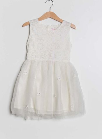 Robe dentelle blanche et tulle cérémonie mariage taille 12 ans